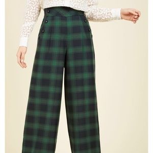 ModCloth Voodoo Vixen Tartan Wide Leg Pants NWT-L